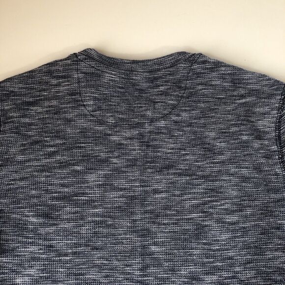 Faded Glory Women’s Waffle Knit Long Sleeve Shirt Heather Blue Size Small - Picture 9 of 13